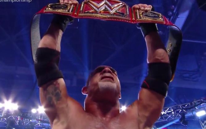 Video Goldberg Captures Wwe Universal Championship Wrestlemania