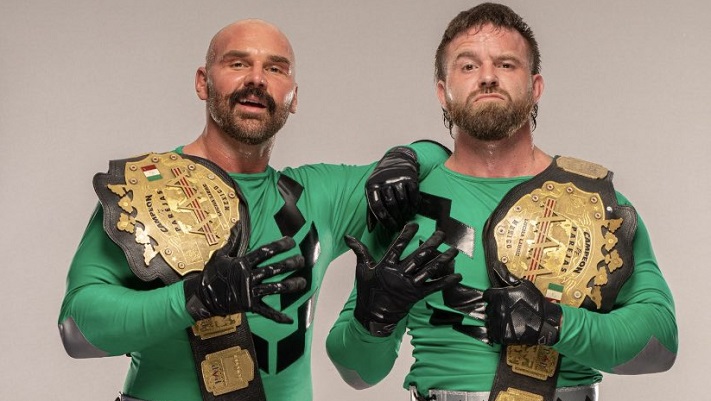 FTR with the AAA world tag team titles