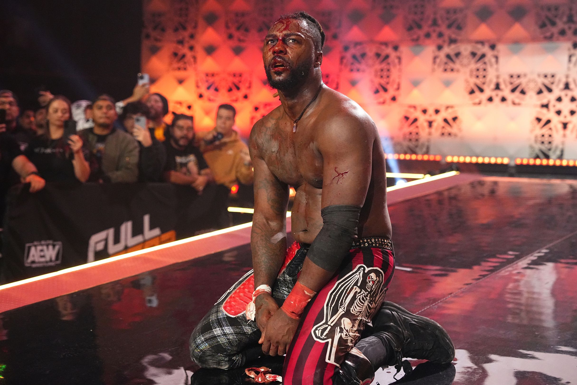 Swerve Strickland Addresses The Reception To Blood-Drinking Spot In AEW Full Gear Match