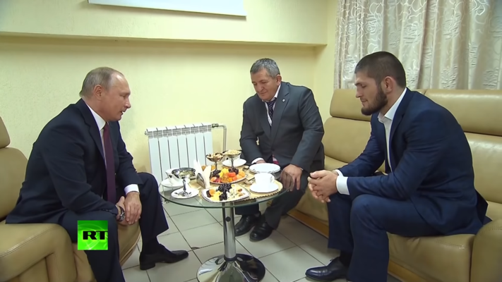 Vladimir Putin & UFC Champion Khabib Nurmagomedov Meet (Video)